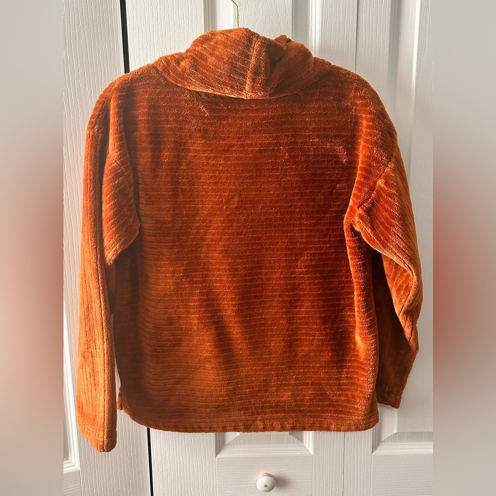LOFT Women’s Plush Faux Fur‎ Sweater Cozy Cowl Neck Size Small SOFT Cinnamon - Picture 5 of 5